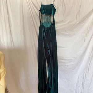 Pretty Little Thing Velvet Cutout Jumpsuit